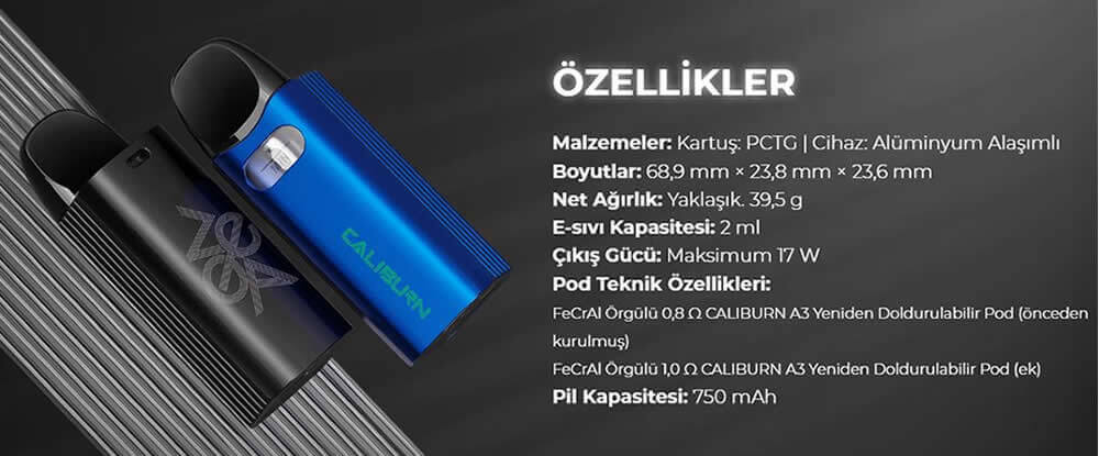 Uwell Caliburn AZ3 Teknik Özellikler